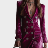 Vera - Samt Blazer Maxi Kleid