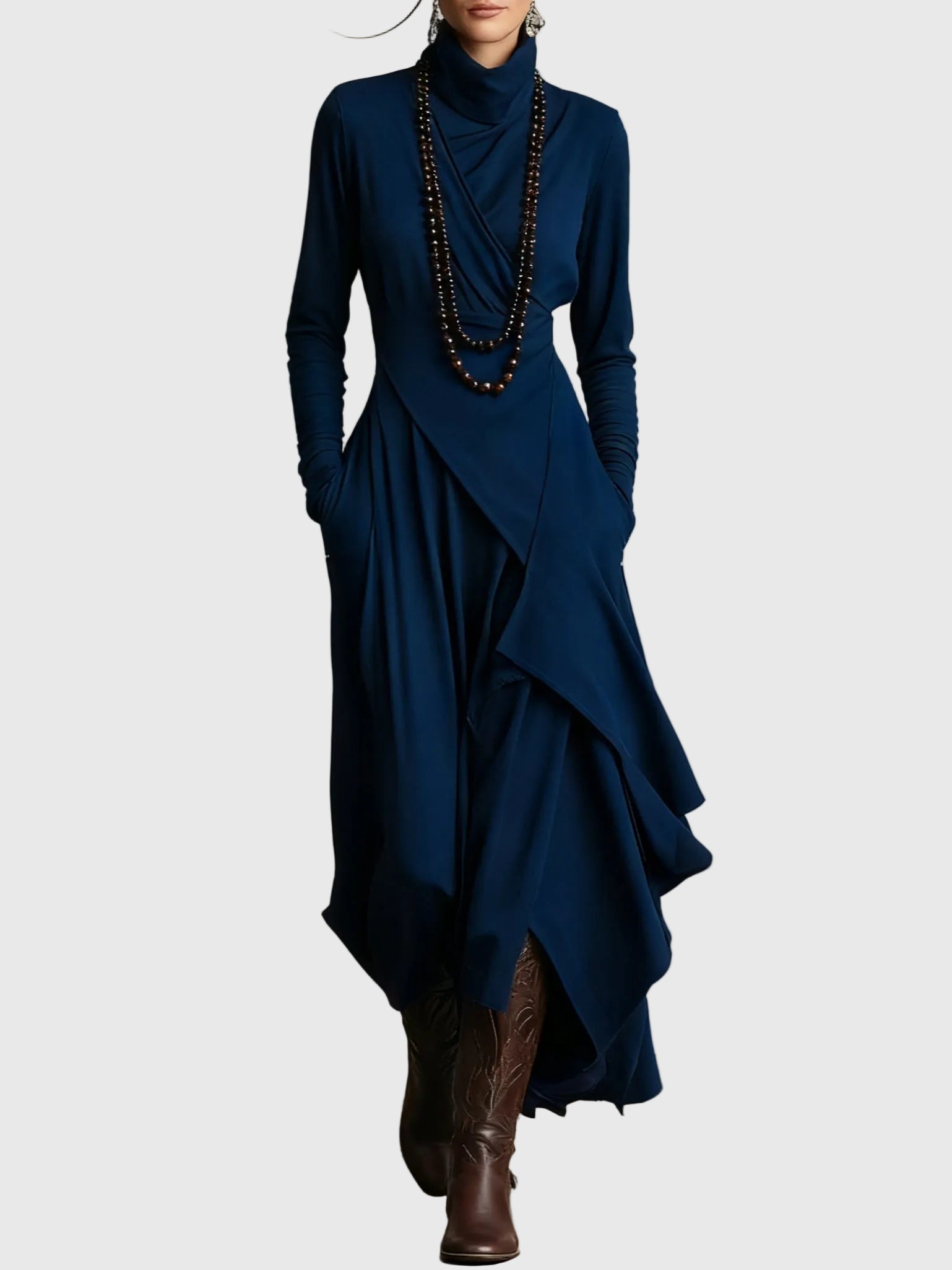 Violett | Maxikleid Plissiert
