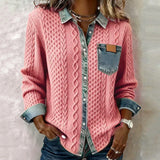 Fátima – Top mit Denim-Details