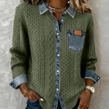 Fátima – Top mit Denim-Details