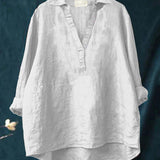Katja | Sommerbluse mit Blumenkunstdruck