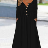Vanessa | Midi-Kleid mit Knöpfen vorn