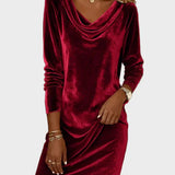 Nadine | Lockeres Samtkleid