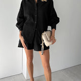 Jutta | Leichtes Set aus Hemd und Shorts