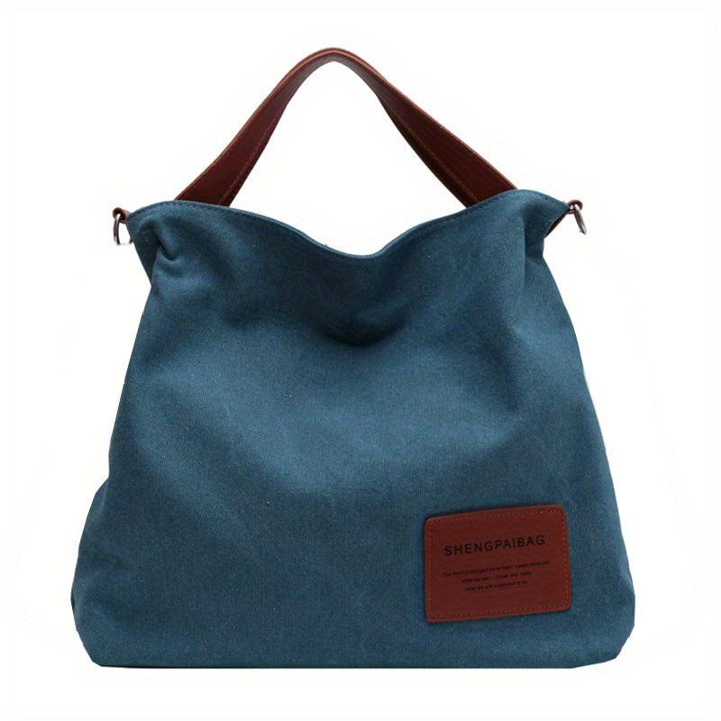 Canvas Schultertasche Damen – Zeitlose Crossbody Bag mit Reißverschluss