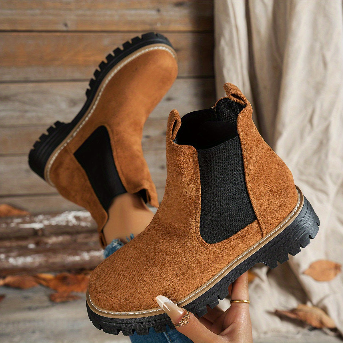 Cäcilia | Chelsea-Stiefelette mit Profilsohle