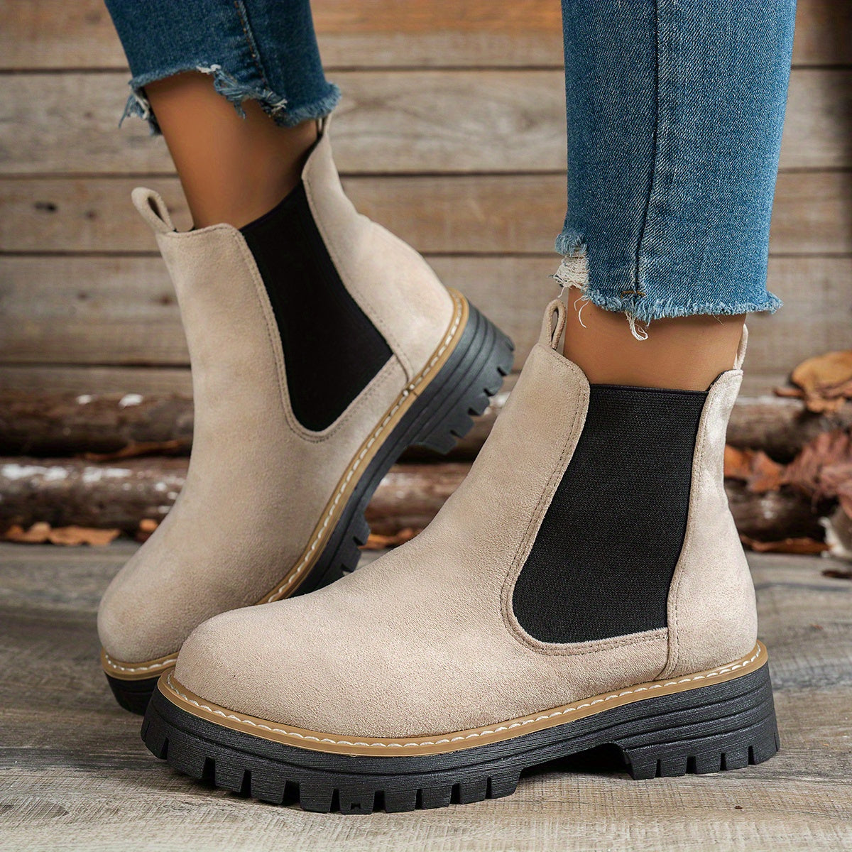 Cäcilia | Chelsea-Stiefelette mit Profilsohle