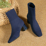 Christiane | Strick-Stiefelette mit eckiger Zehenform