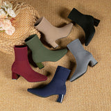 Christiane | Strick-Stiefelette mit eckiger Zehenform