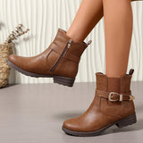 Auguste | Chelsea-Stiefelette mit Westernschnalle