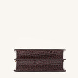 Mini Flap Crossbody - Brown Croc