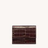 Mini Flap Crossbody - Brown Croc