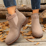 Bernhardine | Stiefelette mit Schnallenriemen und Blockabsatz
