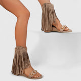 Johanna | Schicke Fransensandalen