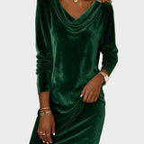 Nadine | Lockeres Samtkleid