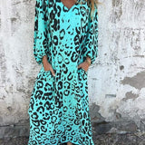 Bärbel | Maxikleid mit Leopardenmuster