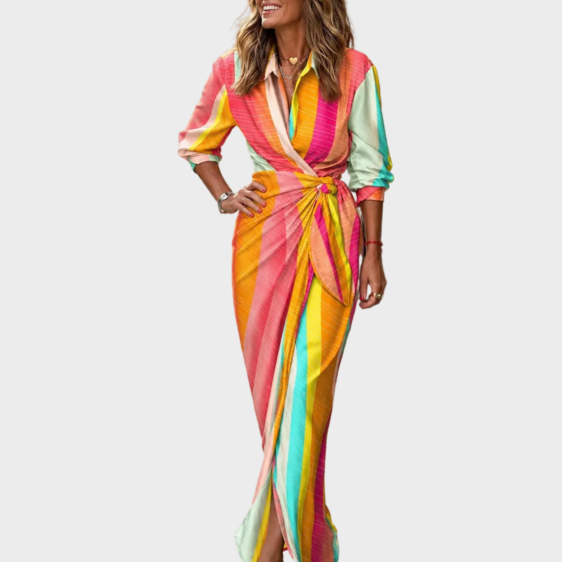 Gudrun | Bedrucktes Maxi-Kleid