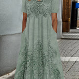Anke | Elegantes Midi-Kleid mit Blumenmuster