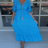 Michaela | Kleid mit Wellenmuster