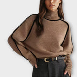 Emilie | Feinstrick-Rollkragenpullover in Braun