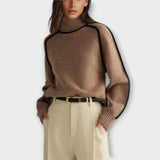 Emilie | Feinstrick-Rollkragenpullover in Braun