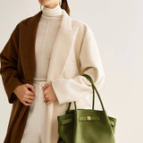 Damen Shopper Wildleder Tasche  – Grün & Geräumig