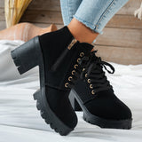 Clara | Schnür-Stiefelette mit goldener Herzschnalle