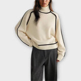 Emilie | Feinstrick-Rollkragenpullover in Braun