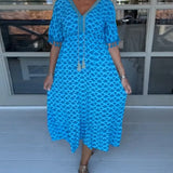 Michaela | Kleid mit Wellenmuster