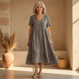 Monika | Lässiges Sommerkleid mit V-Ausschnitt