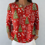 Iris - Weihnachts-Pullover mit Knöpfen