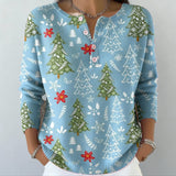 Iris - Weihnachts-Pullover mit Knöpfen