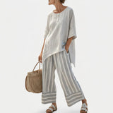 Katja | Asymmetrisches Blusen-Set