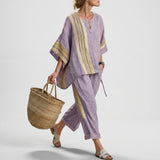 Iris | Boho-Set aus Leinen und Bambus