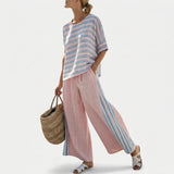 Kerstin | Bambus-Leinen-Set in Rosa