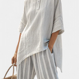 Katja | Asymmetrisches Blusen-Set