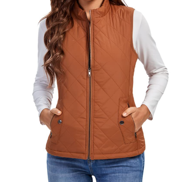 Lara | Damen leicht gefütterte Weste mit Reißverschluss