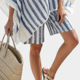 Nicole | Gestreiftes Set aus Bluse und Shorts