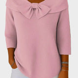 Aline - Weicher und Eleganter Pullover mit Schleife