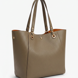 Klassische Leder Tasche mit Wildlederakzenten – Multifunktionale Damen- und Herrentasche für jeden Anlass