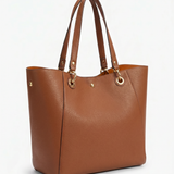 Klassische Leder Tasche mit Wildlederakzenten – Multifunktionale Damen- und Herrentasche für jeden Anlass