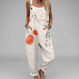 Helga | Latzhose mit Tusche-Print