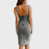 Marlene | Jeanskleid mit verstellbaren Trägern