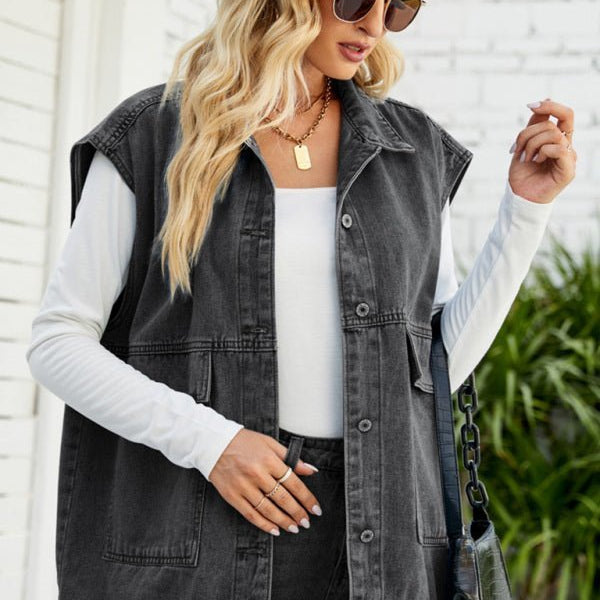 Susanne | Ärmellose Denim-Weste