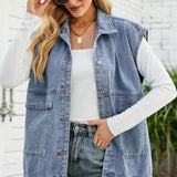 Susanne | Ärmellose Denim-Weste