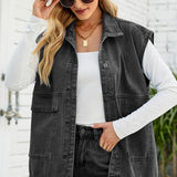 Susanne | Ärmellose Denim-Weste