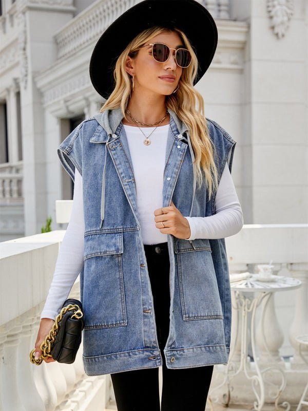 Susanne – ärmellose Denim-Weste mit klaren Linien – Elara München