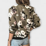 Andreia - Elegante Bomberjacke mit floralen Mustern