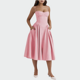 Carmen | Satin-Maxikleid mit dünnen Trägern