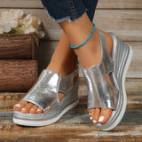 Brigitte | Stylische Metallic-Sandalen